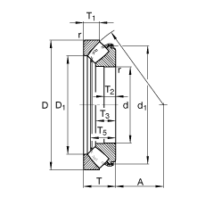 推力調(diào)心滾子軸承 29452-E1, 根據(jù) DIN 728/ISO 104 標(biāo)準(zhǔn)的主要尺寸，單向，可分離