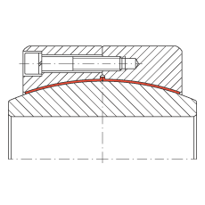 大的關(guān)節(jié)軸承 GE500-DW-2RS2, 根據(jù) DIN ISO 12 240-1 標(biāo)準(zhǔn), 免維護(hù)，兩側(cè)密封