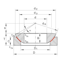 推力關(guān)節(jié)軸承 GE30-AW, 根據(jù) DIN ISO 12 240-3 標(biāo)準(zhǔn)，免維護(hù)