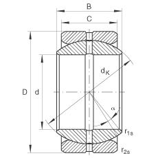 關(guān)節(jié)軸承 GE19-ZO, 根據(jù) DIN ISO 12 240-1 標準，英制尺寸，需維護