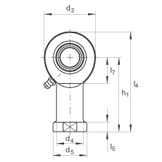 桿端軸承 GIR50-DO-2RS, 根據(jù) DIN ISO 12 240-4 標(biāo)準(zhǔn)，帶右旋內(nèi)螺紋，需維護(hù)，兩側(cè)唇密封