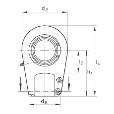 液壓桿端軸承 GIHRK110-DO, 根據(jù) DIN ISO 12 240-4 標(biāo)準(zhǔn)，帶右旋螺紋夾緊裝置，需維護(hù)