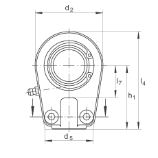 液壓桿端軸承 GIHRK40-DO, 根據(jù) DIN ISO 12 240-4 標(biāo)準(zhǔn)，帶右旋螺紋夾緊裝置，需維護(hù)