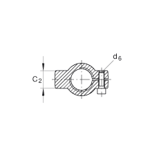 液壓桿端軸承 GIHNRK110-LO, 根據(jù) DIN ISO 12 240-4 標(biāo)準(zhǔn)，帶右旋螺紋夾緊裝置，需維護(hù)