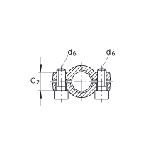 液壓桿端軸承 GIHNRK16-LO, 根據(jù) DIN ISO 12 240-4 標(biāo)準(zhǔn)，帶右旋螺紋夾緊裝置，需維護(hù)