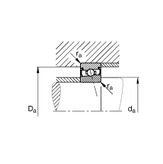 主軸軸承 HSS71920-C-T-P4S, 調(diào)節(jié)，成對安裝，接觸角 α = 15°，兩側(cè)唇密封，非接觸，加嚴公差