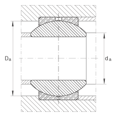 關節(jié)軸承 GE30-PB, 根據(jù) DIN ISO 12 240-1 標準，尺寸系列 K，需維護