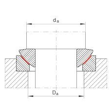 推力關(guān)節(jié)軸承 GE30-AW, 根據(jù) DIN ISO 12 240-3 標(biāo)準(zhǔn)，免維護(hù)