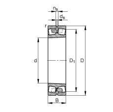 調(diào)心滾子軸承 241/530-B-K30-MB, 根據(jù) DIN 635-2 標(biāo)準(zhǔn)的主要尺寸, 錐孔，錐度 1:30